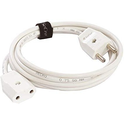SeCro 2-Pin Flexible Male-Female Socket, Round Wire, Extension Cord for Multipurpose Use,Festive Decorations,Diwali,Christmas,etc (2 Meter)