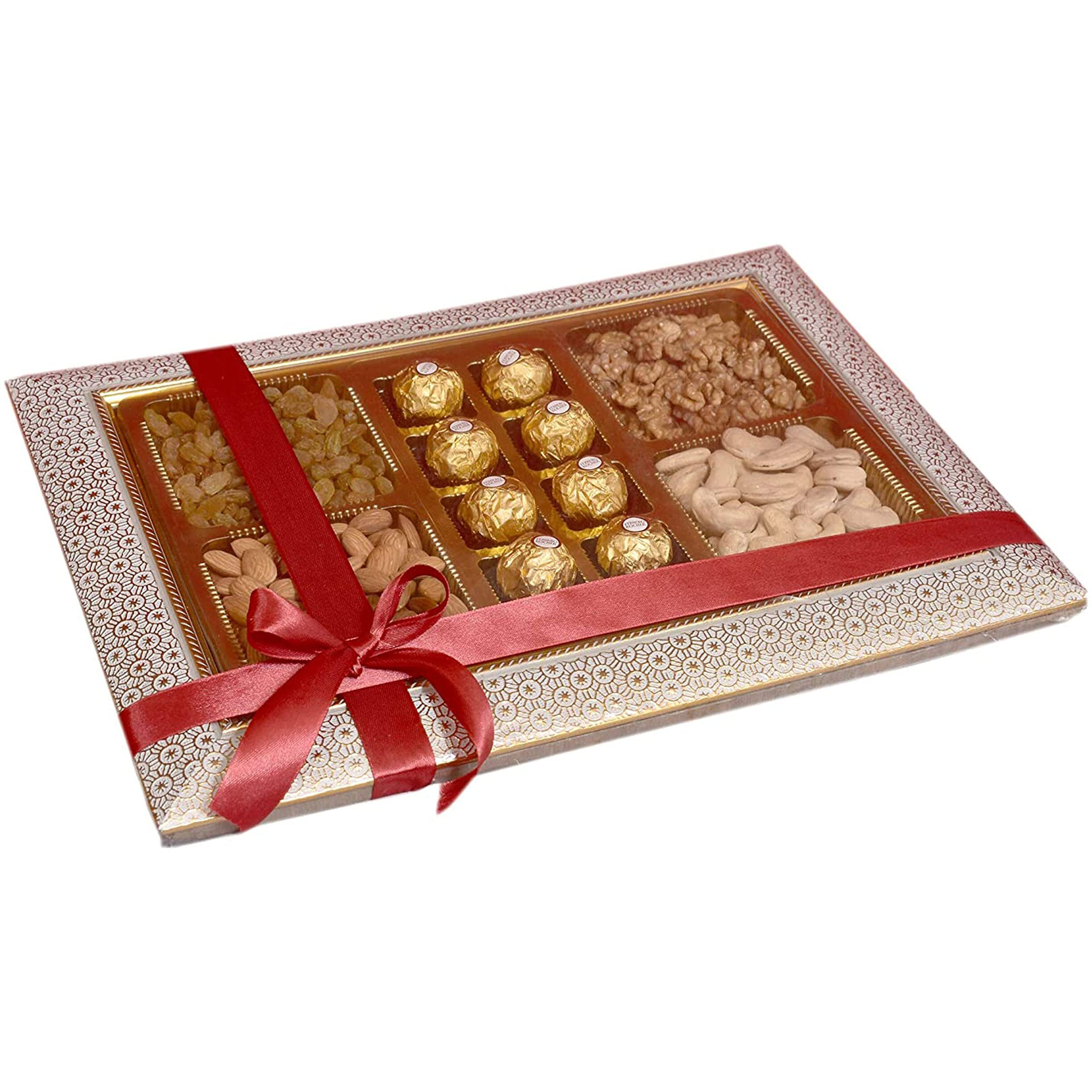 Food Library The Magic of Nature Luxury Diwali Dry Fruits Gift Hamper (Dry Fruits & Ferrero)
