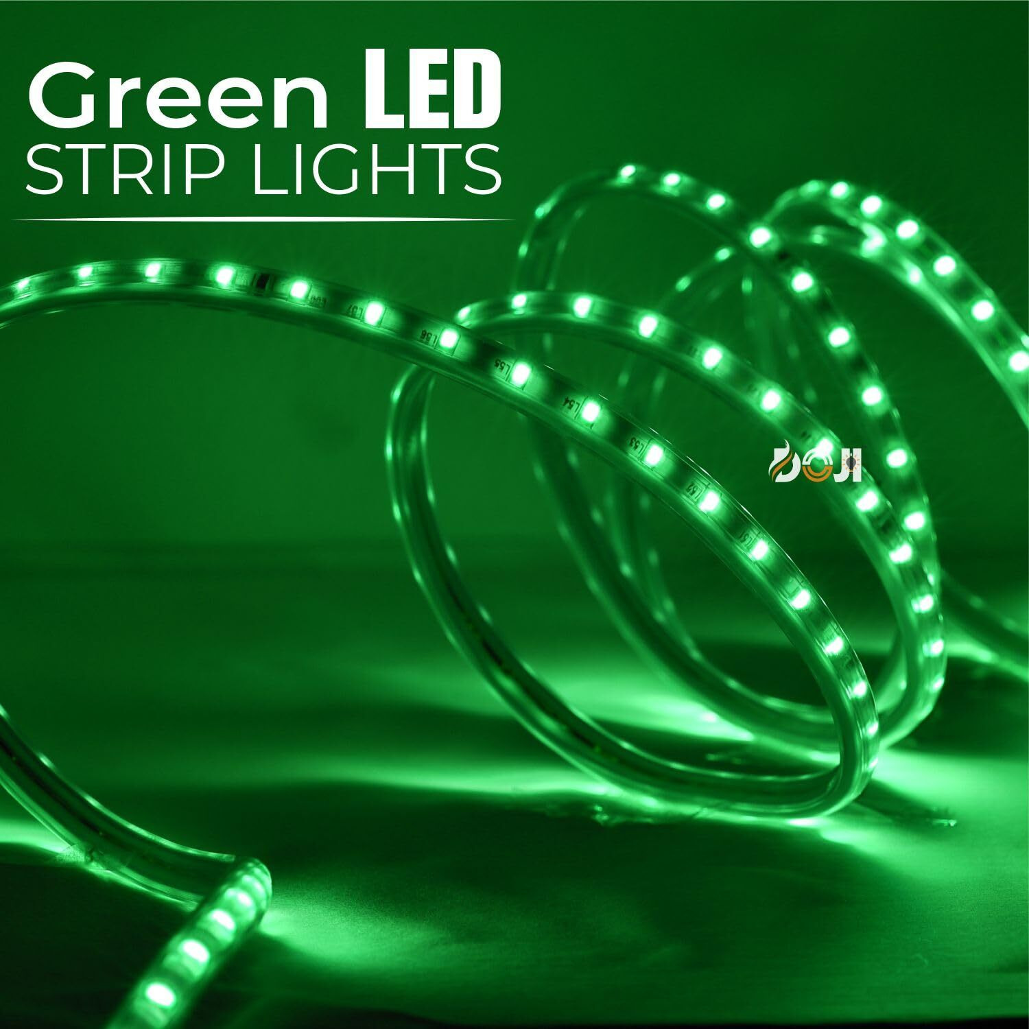 DOJI LED Strip Light,Rope Light for Ceiling, Indoor,Outdoor,Decorative,Diwali,Christmas,Festival,Cove,False Balcony,Entrance. (4 Meter, Green)