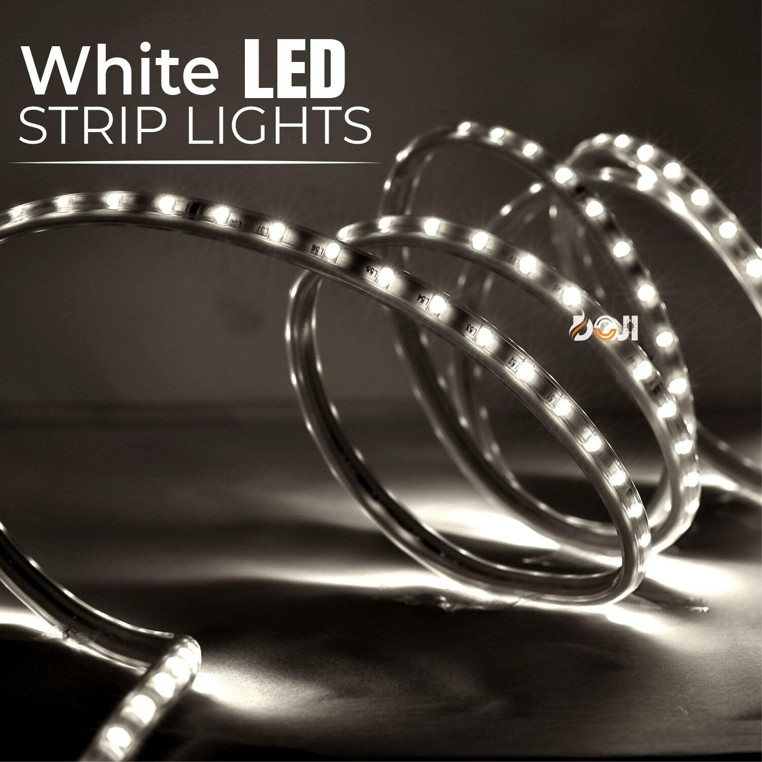 DOJI LED Strip Light,Rope Light for Ceiling, Indoor,Outdoor,Decorative,Diwali,Christmas,Festival,Cove,False Balcony,Entrance.(45 Meter, White)