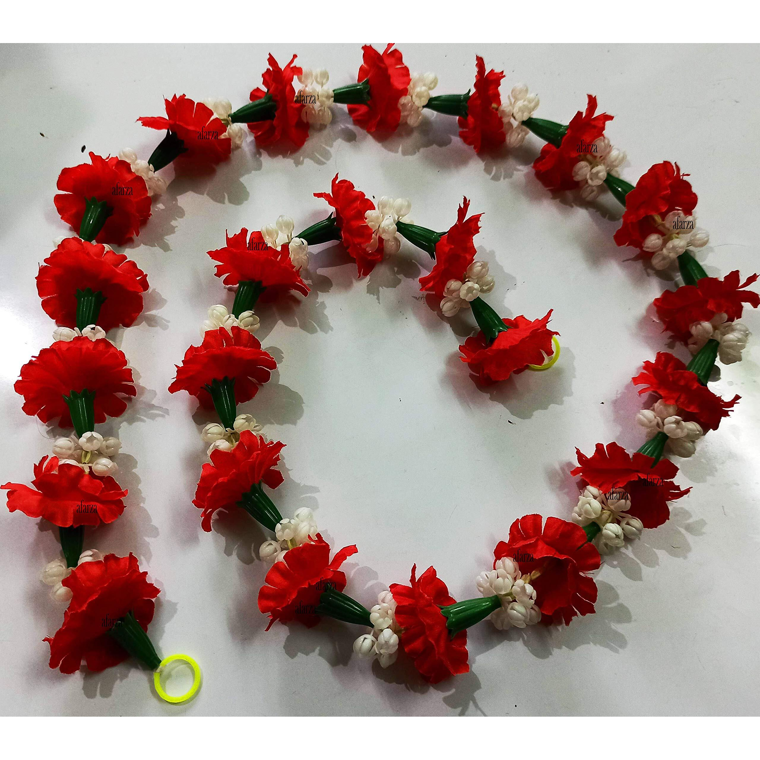 Artificial Flower Garland toran for Door Hanging Home Decoration Diwali Decoration Pack of 2 Strings 5 FEET. (redmogra)