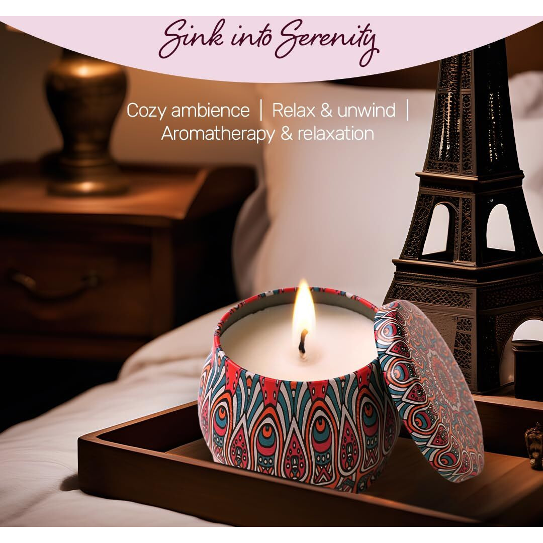 Andme Scented Candles for Home. Diwali Decoration Items for Home Decor, Gift Items, Birthday Gift, Mon Paris Fragrance(120 GMS)
