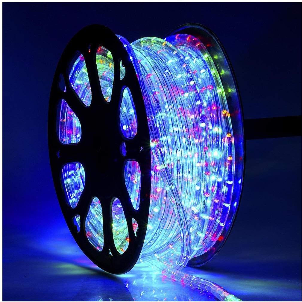 Mufasa LED Rope Light Indoor Outdoor Strip Home Decoration Lights, Diwali Festival Lights False Ceiling, Balcony 220V AC (Non Adhesive Back) (5 Meter, Multicolor)