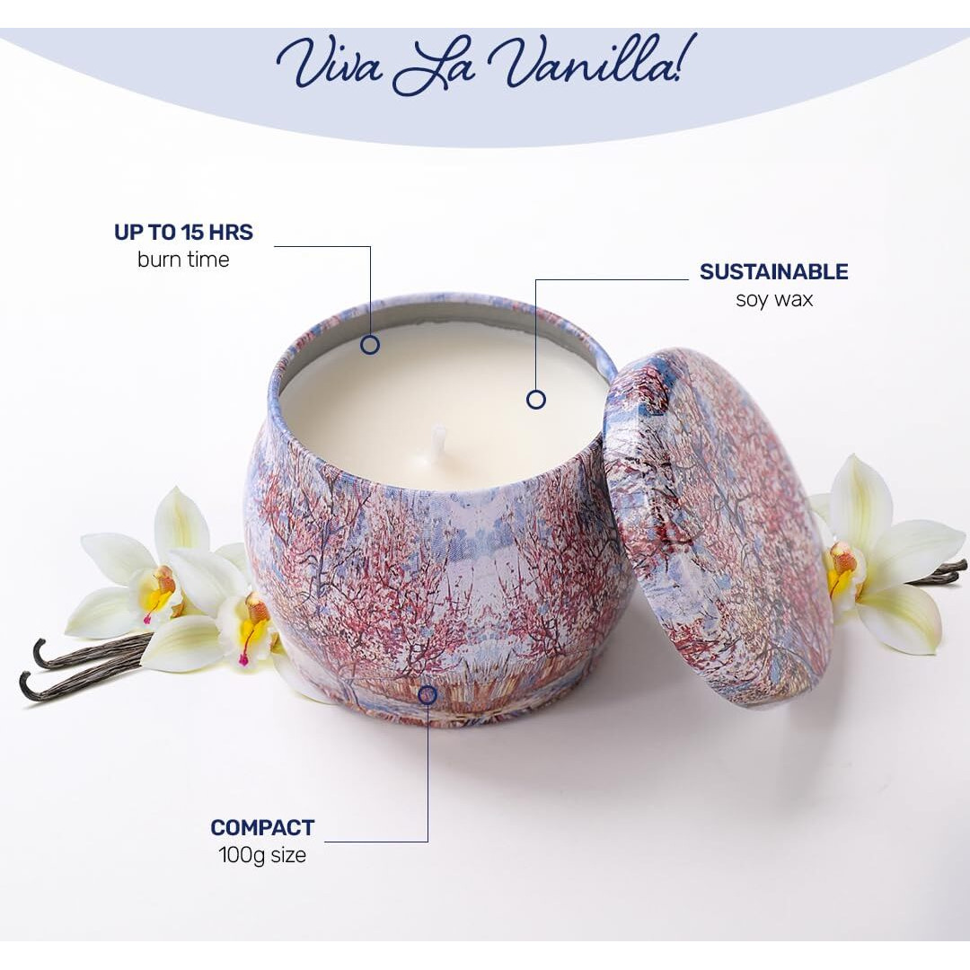 Andme Scented Candles for Home. Diwali Decoration Items for Home Decor, Gift Items, Birthday Gift Vanilla (120gms)