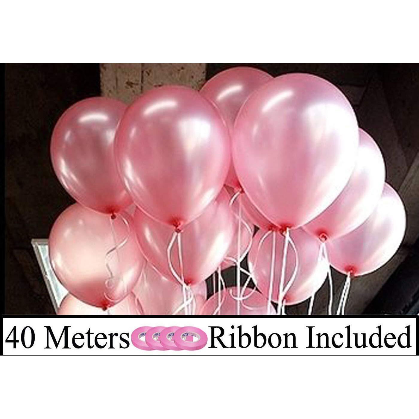 AMFIN 10 Inch (Pack of 100) Beautiful Royal Pink Color Metallic Balloons for Birthday Decoration, Decoration for Weddings, Engagement, Baby Shower, 1st Birthday, Anniversary Party, Bachelors Party, Office Party ,Diwali