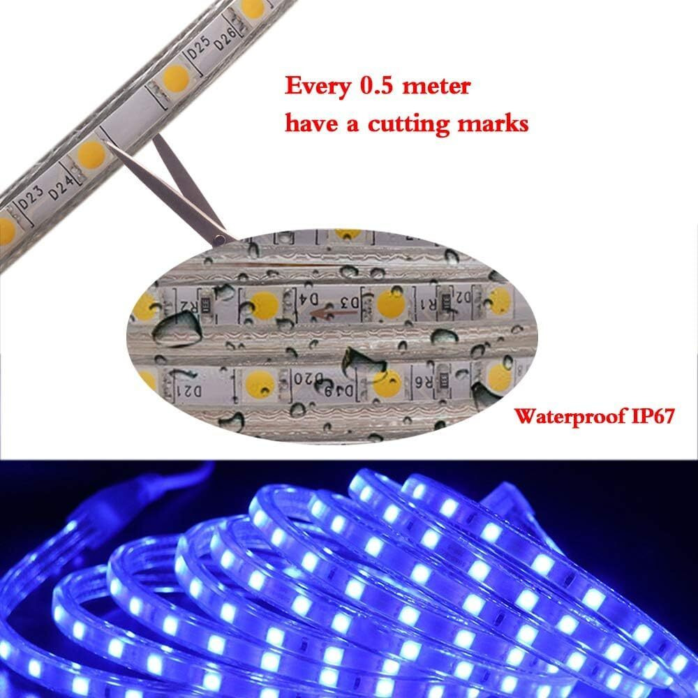 fizzytech Super Bright 40 Meter Waterproof LED Ceiling Light for False Ceiling,Cove Light, Led Strip Light for Home Decoration,Diwali,Christmas, Lights of Home Decoration (Blue)