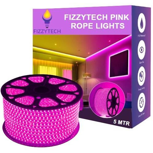 fizzytech Super Bright 5 Meter Waterproof LED Ceiling Light for False Ceiling,Cove Light, Led Strip Light for Home Decoration,Diwali,Christmas-Modes Changing Lights of Home Decoration (Pink)