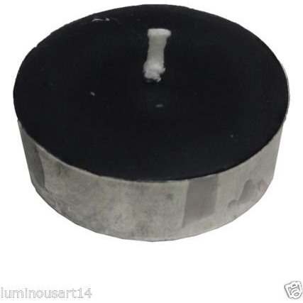 Atorakushon Smokeless Scented 80 Black Tealight t-lite Floating Candle Decorate Diwali Party