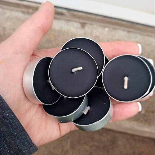 Atorakushon Smokeless Scented 80 Black Tealight t-lite Floating Candle Decorate Diwali Party