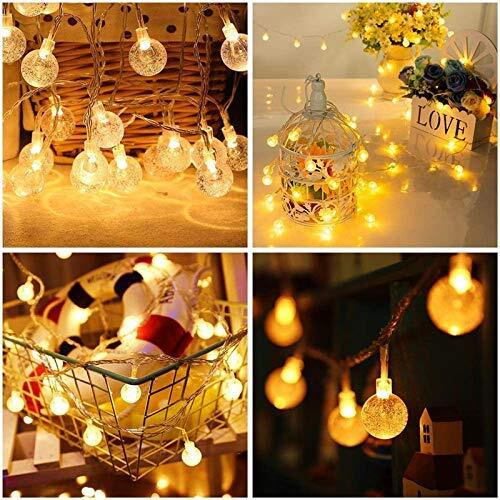 Desidiya 14 LED Crystal Ball String Lights for Diwali, Birthday, Festival, Wedding, Party for Home, Patio, Lawn, Restaurants Home Decoration