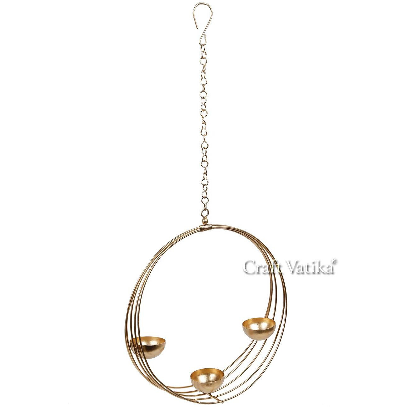 CraftVatika Wall Hanging Candle Holder for Home Decoration Tealight Candle Holder Stand Metal Wall Hanging Mounted Living Room Indoor Outdoor Festive Occasion Diwali Decoration Items