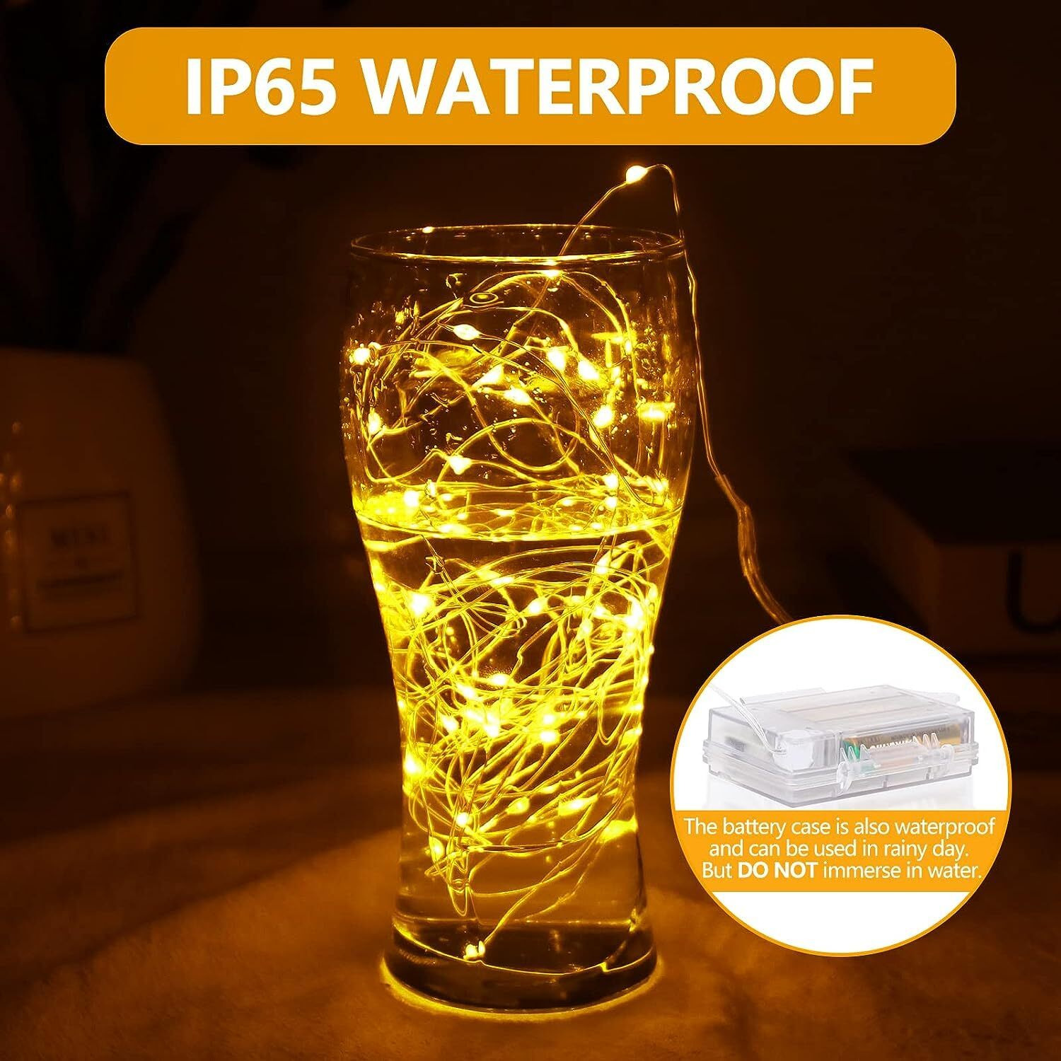 Groeien Copper 10 Meter Fairy String Lights with Battery Powered Led Light for DIY, Decor, Diwali, Christmas(Batteries not Included)