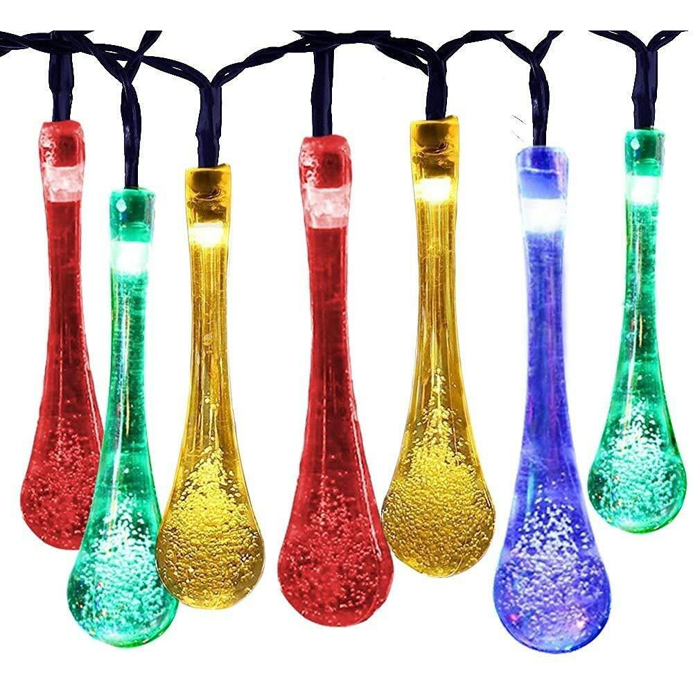 fizzytech Waterdrop String Lights of Home Decoration, Diwali Light for Party Birthday Diwali Christmas Home Decoration Light with 8 Flashing Modes (4 Meter 25 LED, Multicolour)