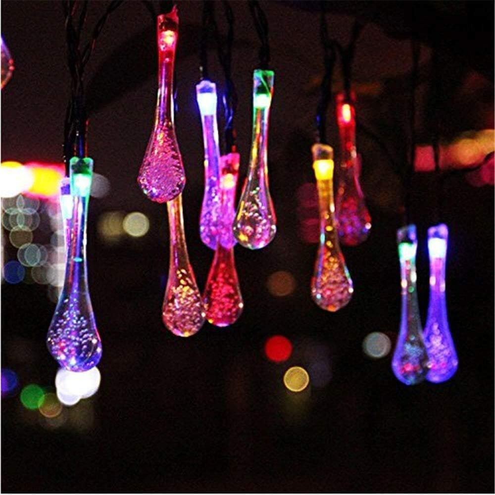 fizzytech Waterdrop String Lights of Home Decoration, Diwali Light for Party Birthday Diwali Christmas Home Decoration Light with 8 Flashing Modes (4 Meter 25 LED, Multicolour)