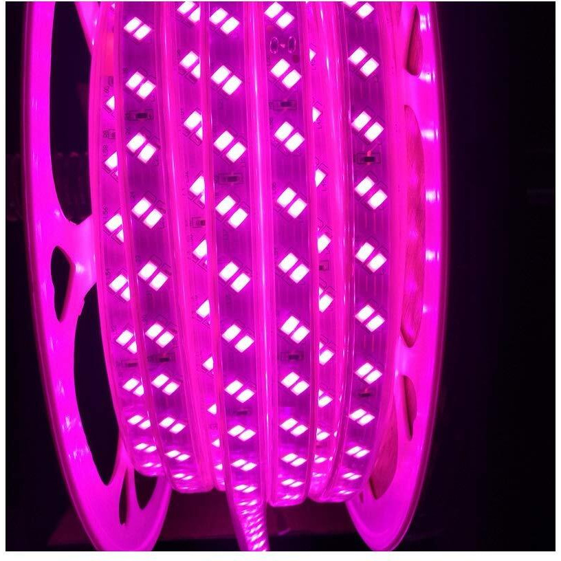 Mufasa Dual Row LED Rope Light Indoor Outdoor Strip Home Decoration Lights, Diwali Festival Lights False Ceiling, Balcony 220V AC (Non Adhesive Back) (Pink, 2 Meter)