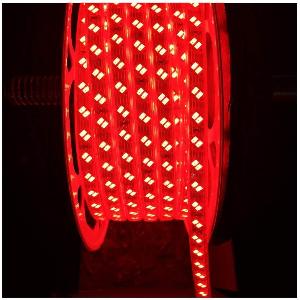 Mufasa Dual Row LED Rope Light Indoor Outdoor Strip Home Decoration Lights, Diwali Festival Lights False Ceiling, Balcony 220V AC (Non Adhesive Back) (Red, 2 Meter)