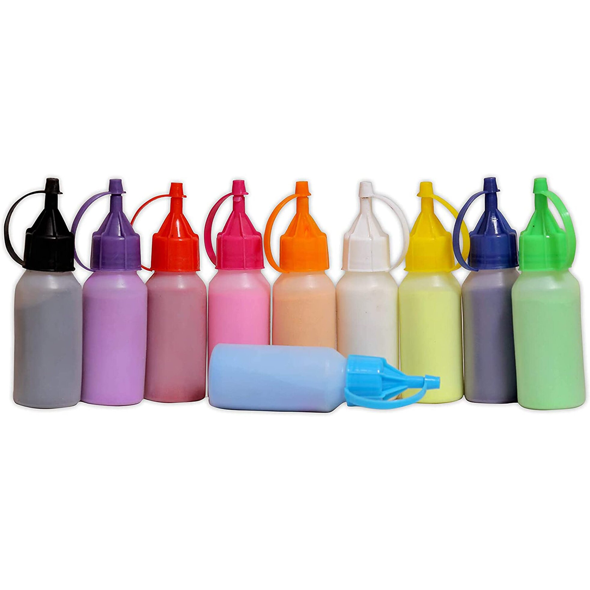 COTTONTEE Home Decor in Plastic Bottle,Rangoli Colour/Birthday/All Festival Multicolor,Paper/Flying Night Sky Light Candle for Diwali/Christmas/Sky Lanterns (Rangoli Color 10)