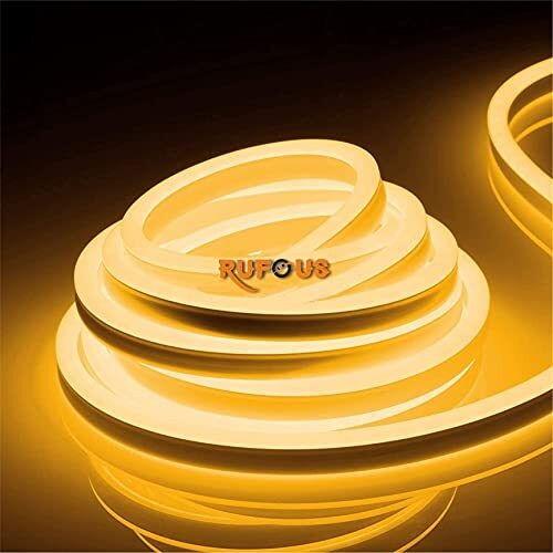 Rufous Neon Rope Light,Waterproof Outdoor Flexible Light with Connector,Silicone Light for Diwali,Christmas,Indoor and Outdoor Decoration. (3 Meter, Warmwhite)