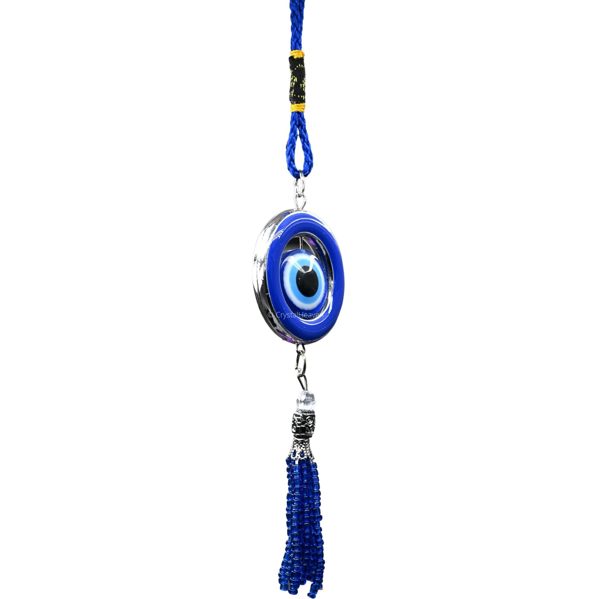 Crystal Heaven Evil Eye Hanging For Diwali Door Hanging Gift - Evil Eye Door Hanging For Home - Powerful Nazar Battu (1 Blue Evil Eye Pack of 1)