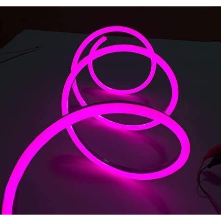 Rufous Neon Rope Light,Waterproof Outdoor Flexible Light with Connector,Silicone Light for Diwali,Christmas,Indoor and Outdoor Decoration. (4 Meter, Pink)