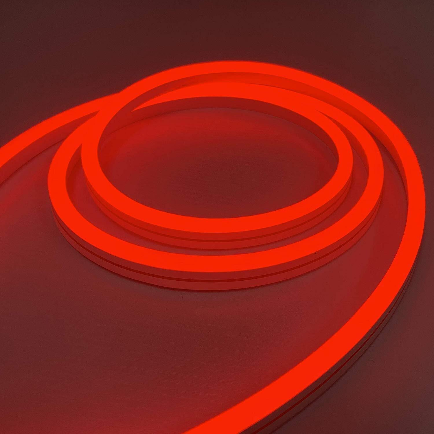 Rufous Neon Rope Light,Waterproof Outdoor Flexible Light with Connector,Silicone Light for Diwali,Christmas,Indoor and Outdoor Decoration. (3 Meter, Red)