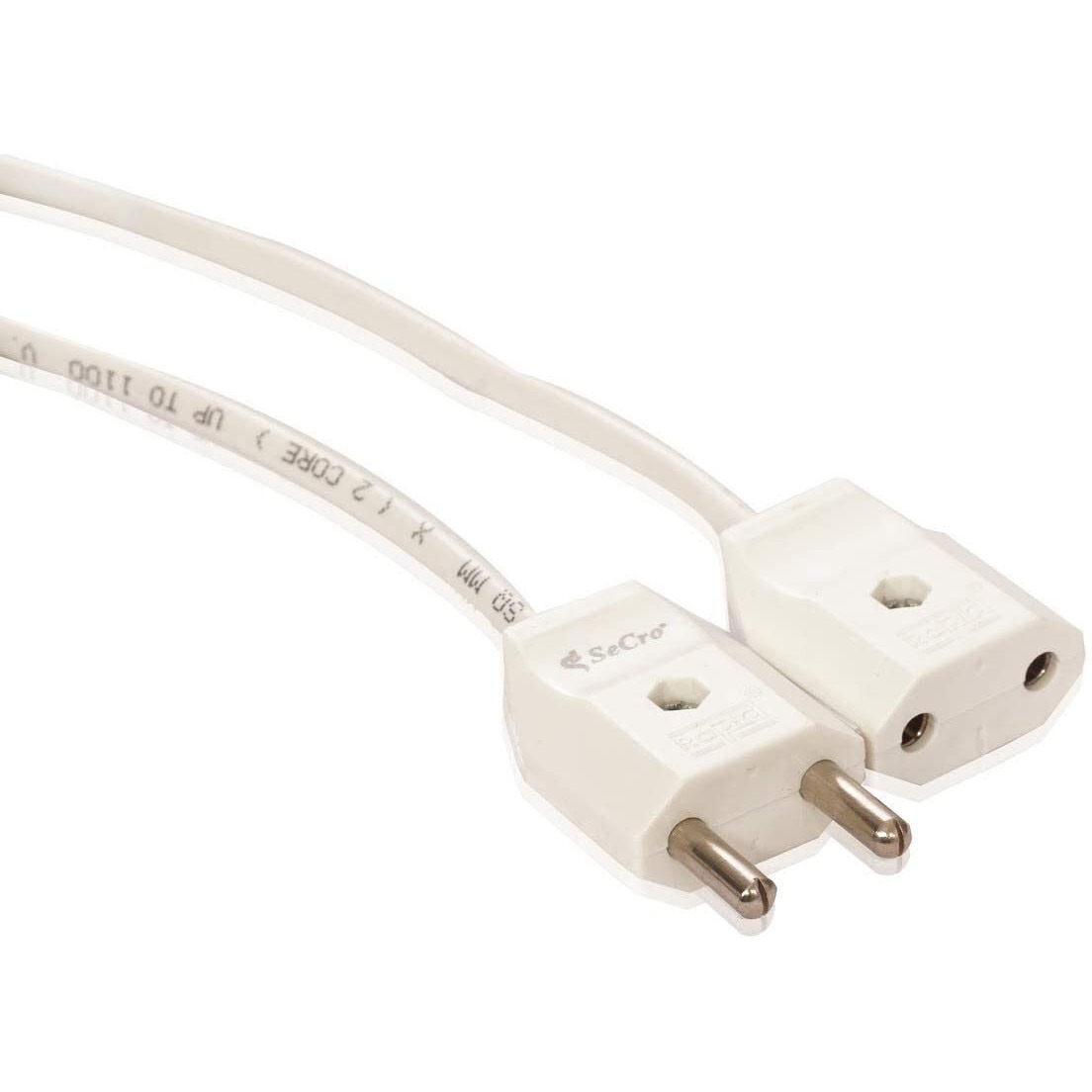 SeCro 2-Pin Flexible Male-Female Socket, Round Wire, Extension Cord for Multipurpose Use,Festive Decorations,Diwali,Christmas,etc (10 Meter)