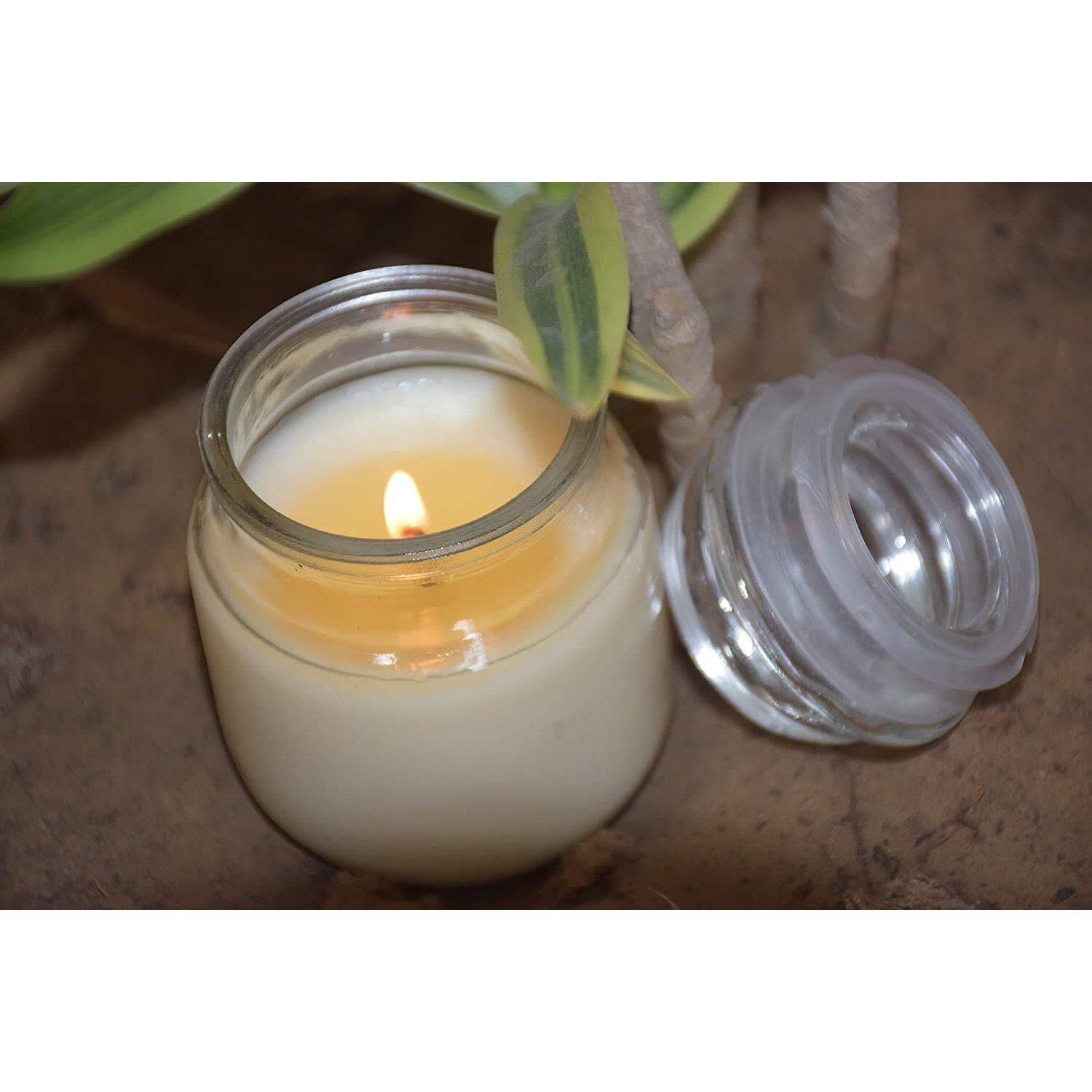 Pure Source India Scented Glass Jar Candles for Diwali, Rakhi, Home, Office & Party Decoration (Fragrance-Jasmine) (Set of 3 Jasmine White)