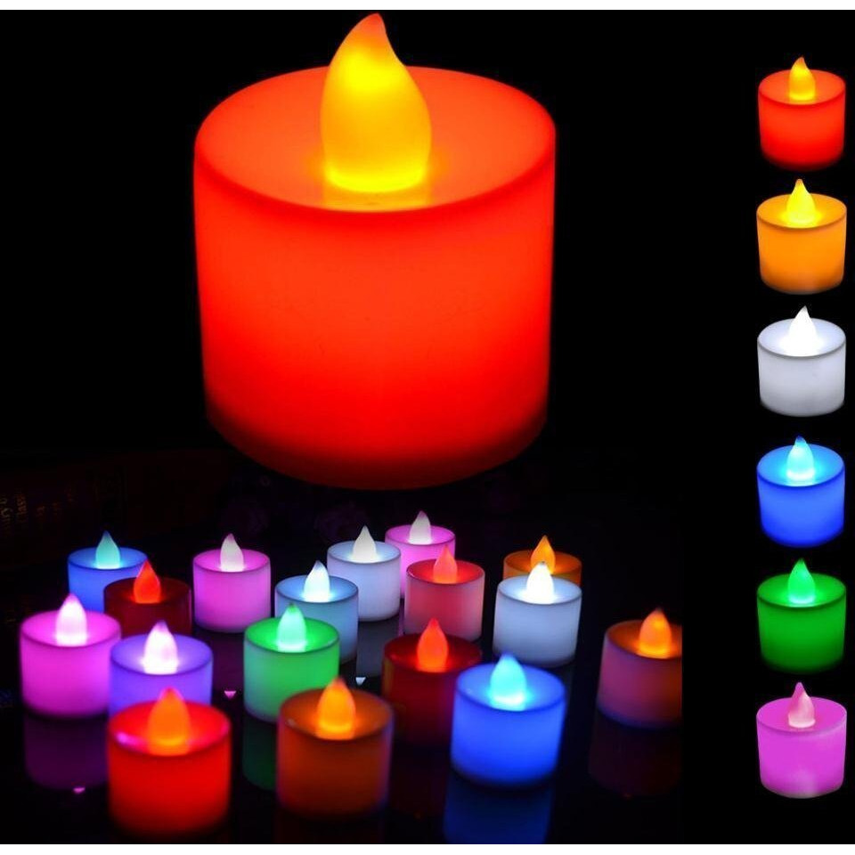 Ein Sof LED Tealight Candles  48 Pcs of Decorative, Flameless, Smokeless & Reusable Candles, Multi-Color LED Lights for Home Decoration, Diwali, Christmas, Birthday & More