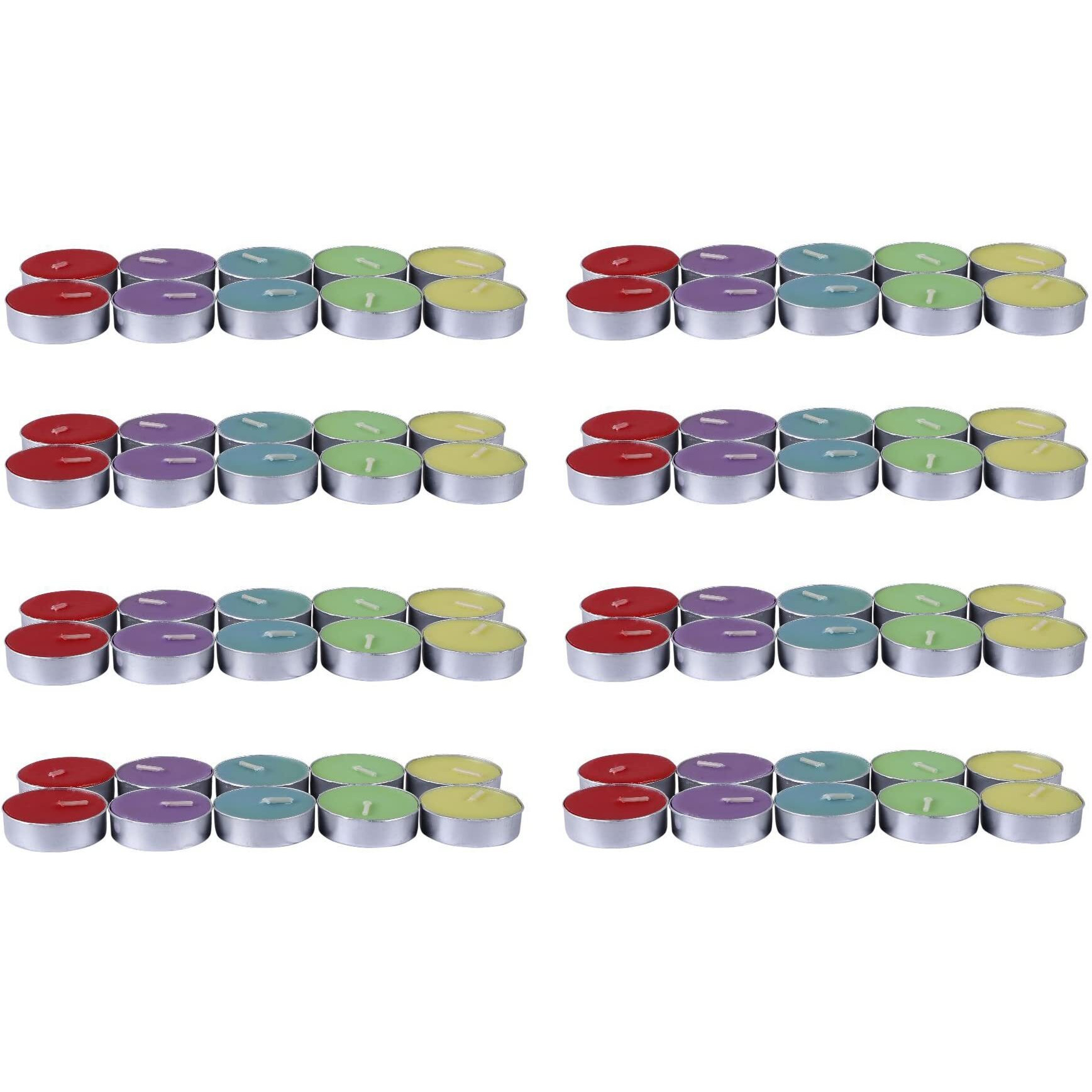 Luces Smokeless Scented Tealight t-lite Floating Candle Decorate Diwali Party (Multi Tealight Pack of 80)