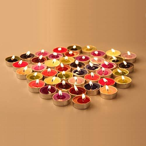 Luces Smokeless Scented Tealight t-lite Floating Candle Decorate Diwali Party (Multi Tealight Pack of 80)