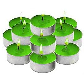 Luces Smokeless Scented Tealight t-lite Floating Candle Decorate Diwali Party (Green Tealight Pack of 40)