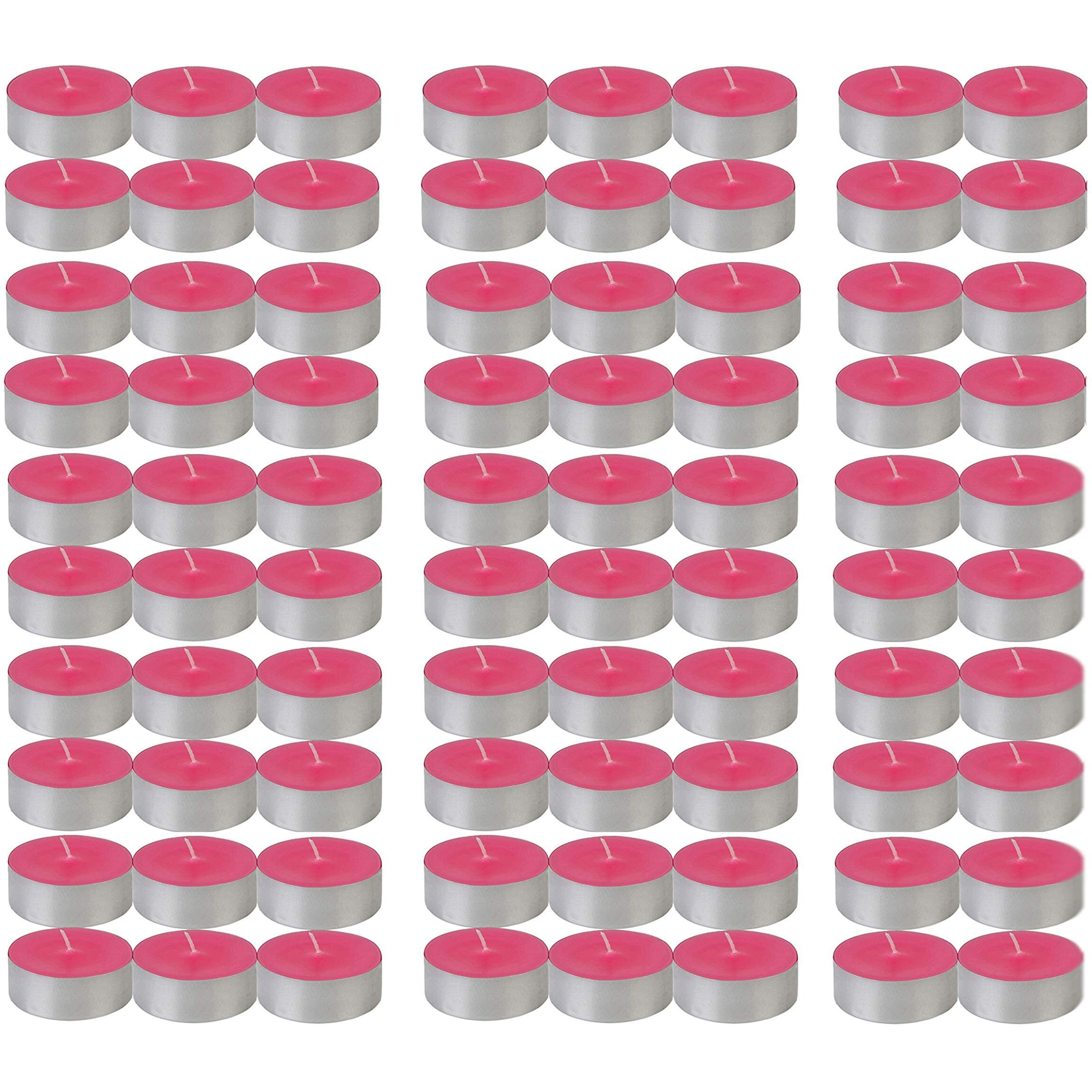 Luces Smokeless Scented Tealight t-lite Floating Candle Decorate Diwali Party (Pink Tealight Pack of 80)