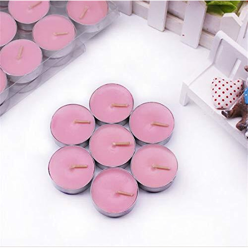 Luces Smokeless Scented Tealight t-lite Floating Candle Decorate Diwali Party (Pink Tealight Pack of 80)
