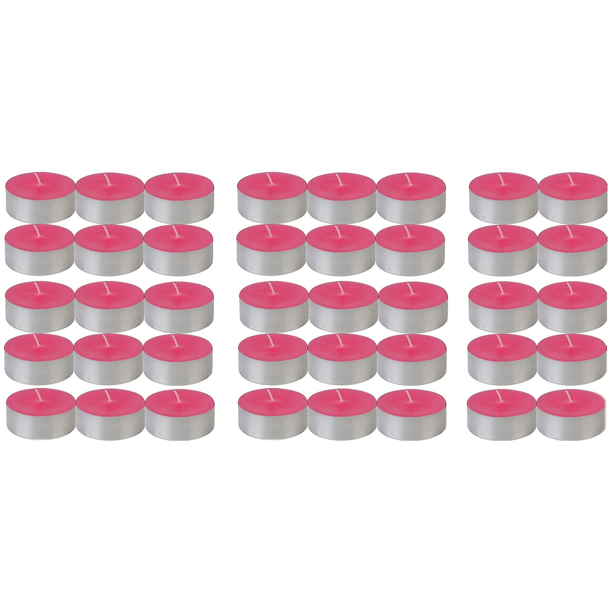 Luces Smokeless Scented Tealight t-lite Floating Candle Decorate Diwali Party (Pink Tealight Pack of 80)