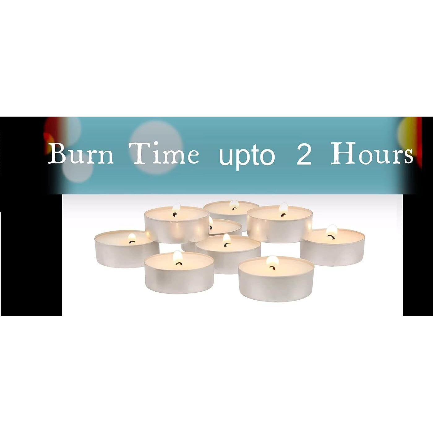 ManavRachit Paraffin Wax Candles Smokeless & Long Lasting Perfect for Decoration of Diwali, Christmas, Dinner, Wedding Parties, Church, Spa, Restaurant(White, Set of 100 - Burn Time 2 Hr)