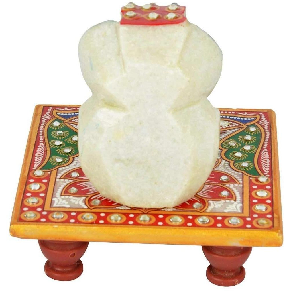 Purpledip Marble Chowki Ganesha & Roli Chawal Tika Bhai Dooj Diwali Gift Hamper (bd1b)
