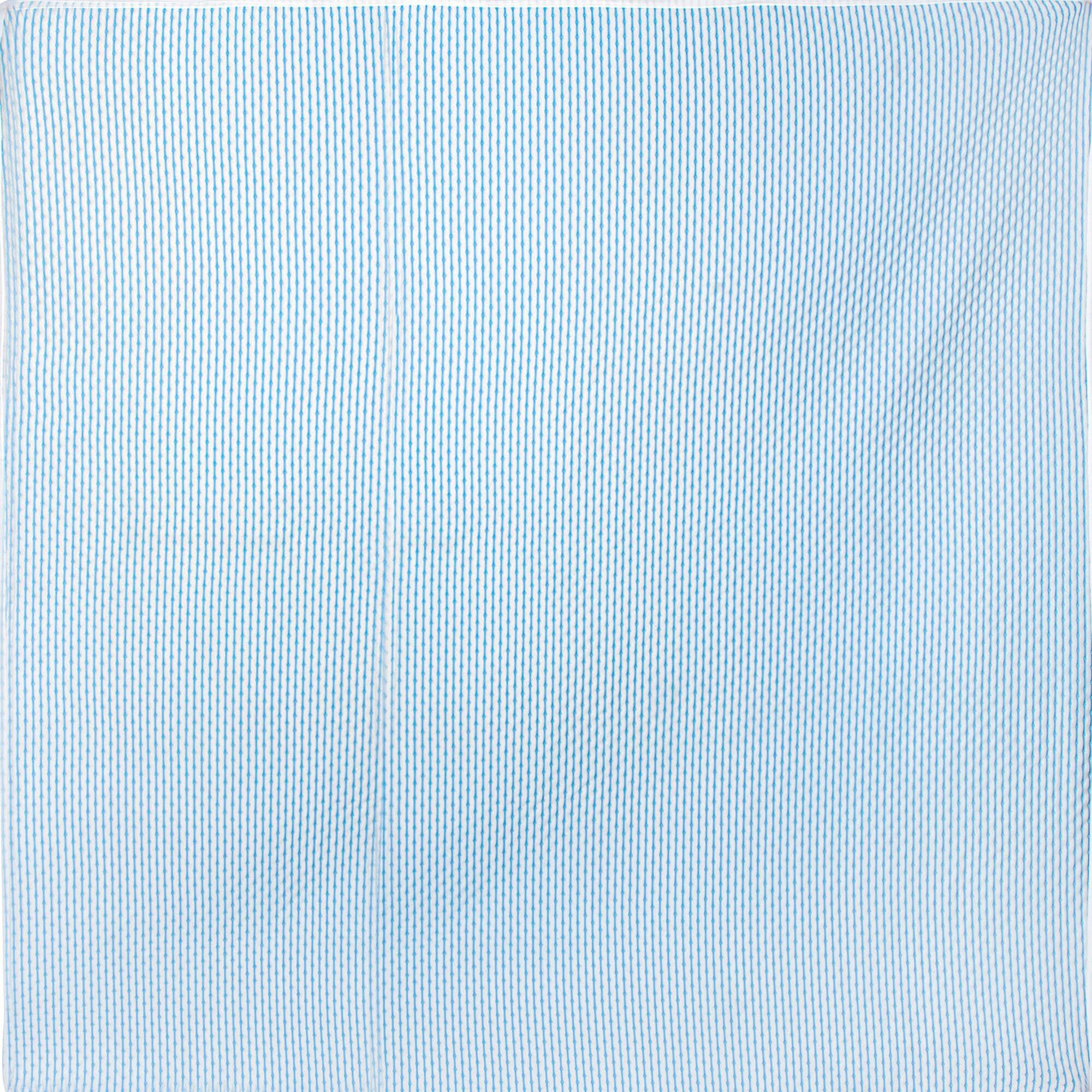 EIN SOF Cotton AC Blanket for Double Bed (90x100 inches) - Twin Design & Reversible Comforter, Soft Dohars for Mild Winters (Sky Blue), Fine Finish Blankets/Dohars Diwali Combo with Free Candle Set