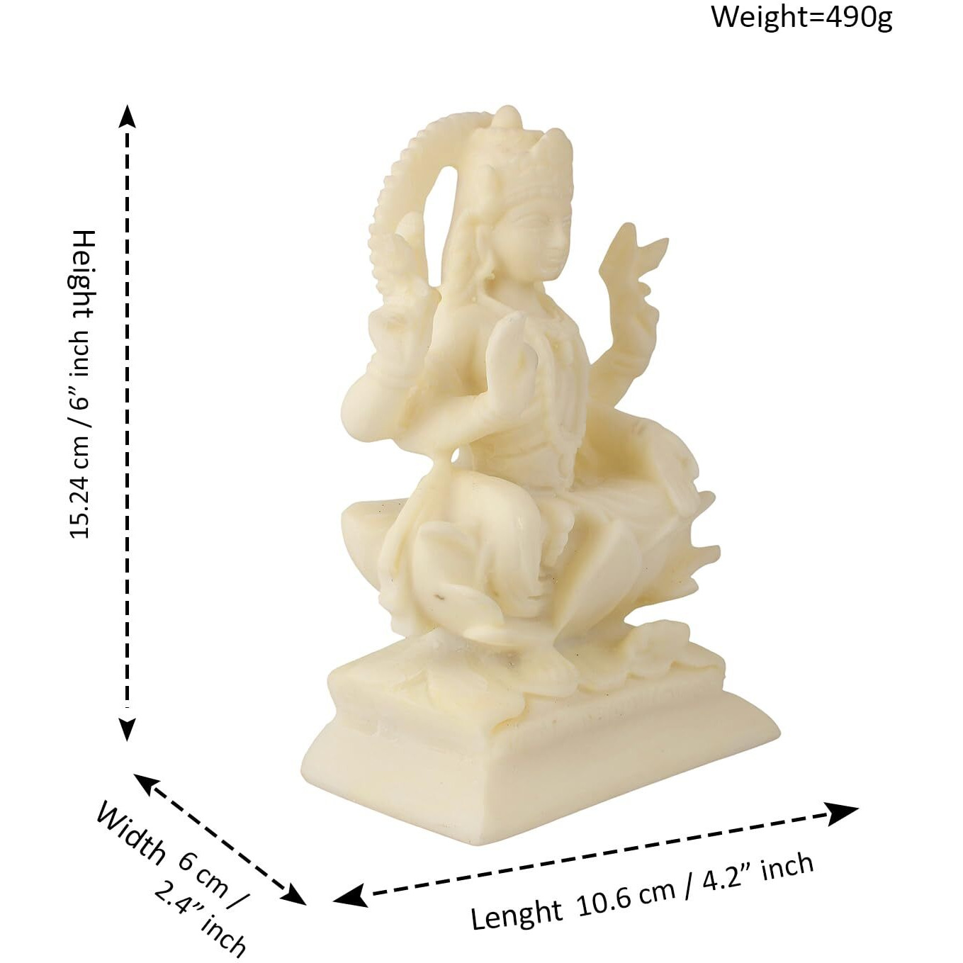 CraftVatika Goddess Lakshmi Laxmi Idol Murti Statue Showpiece for Home Pooja Room Mandir Temple Diwali Decoration items Gifts for Family Friends Mother Father Sister Brother