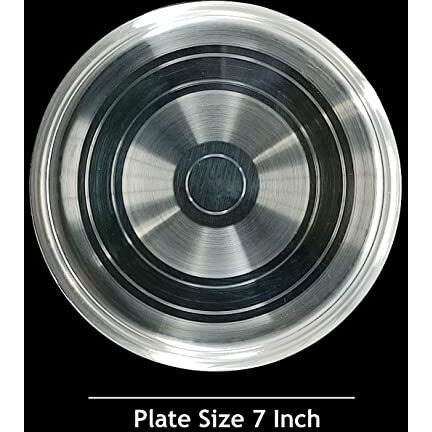 BENGALEN Silver Plated Pooja thali Set 7 Inch Festival Ethnic Puja Thali Items for Diwali Daily Home Mandir Office Wedding Return Gift