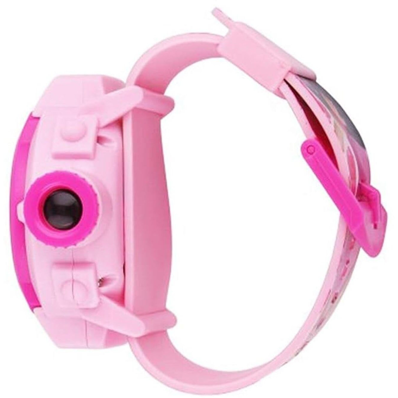 Acnos Brand Digital 24 Images Projector Pink Barbie Girl Watch for Kids Boys Rubber Material Watch Diwali Gift Birthday Return Gift Best Digital Toy Watch for Boys Girls