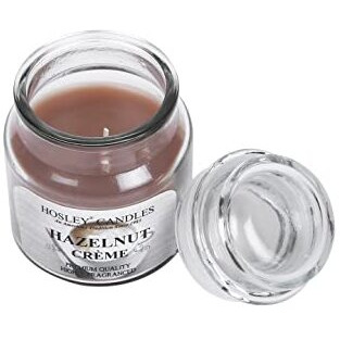 HOSLEY Hazelnut Creme Fragrance Jar Candle Pack of 3 (2.65 Oz Wax)|Fragrance Candles for Home|Scented Candles|Jar Candles|Burn Time 15 Hours|Fragrance Candle|Home Decoration (Soy Blend Wax)