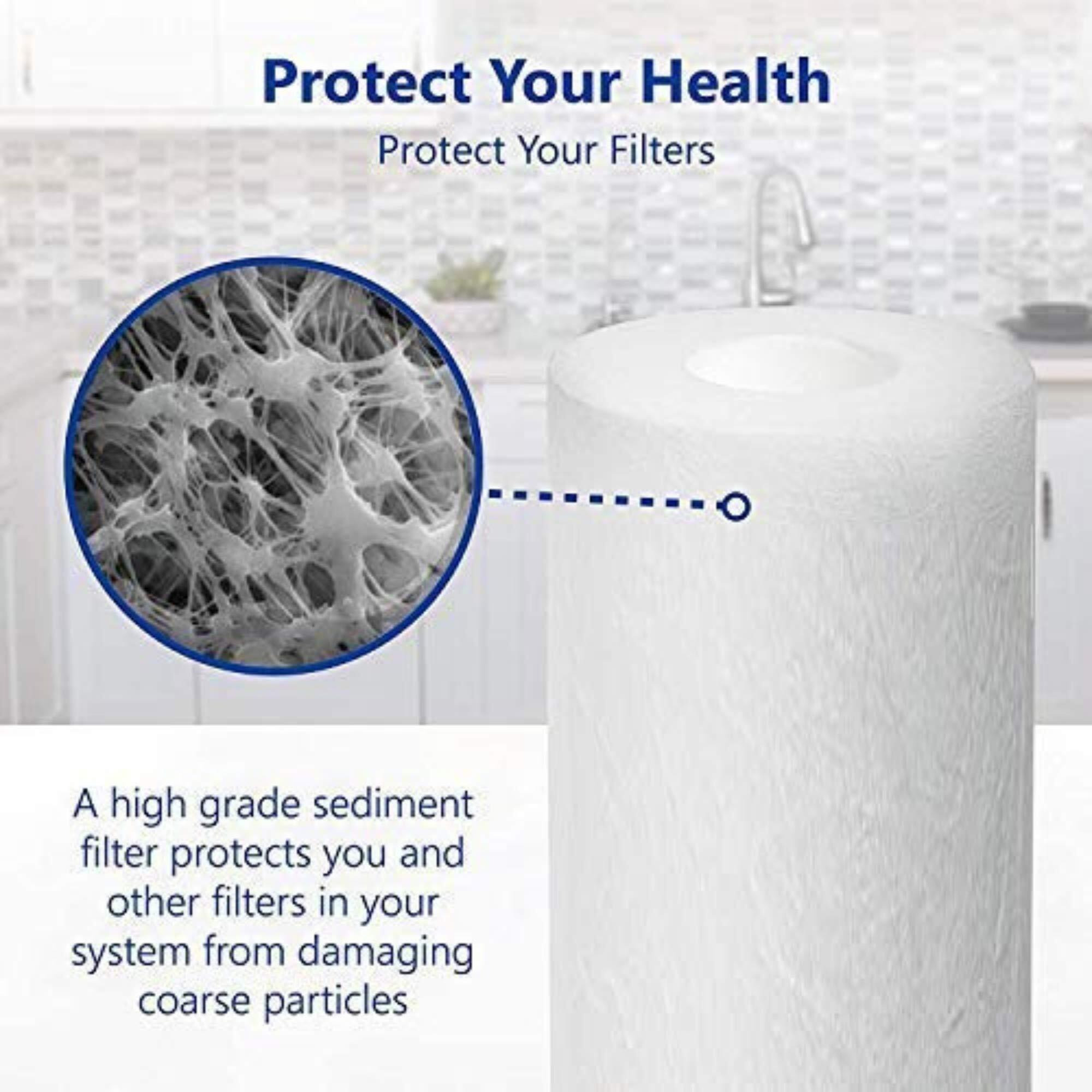 Konvio Neer Ro Water Purifier 10 Inch Pre-Filter Candle Outer Filter Candle/Spun Cartridge | 8Pcs , White