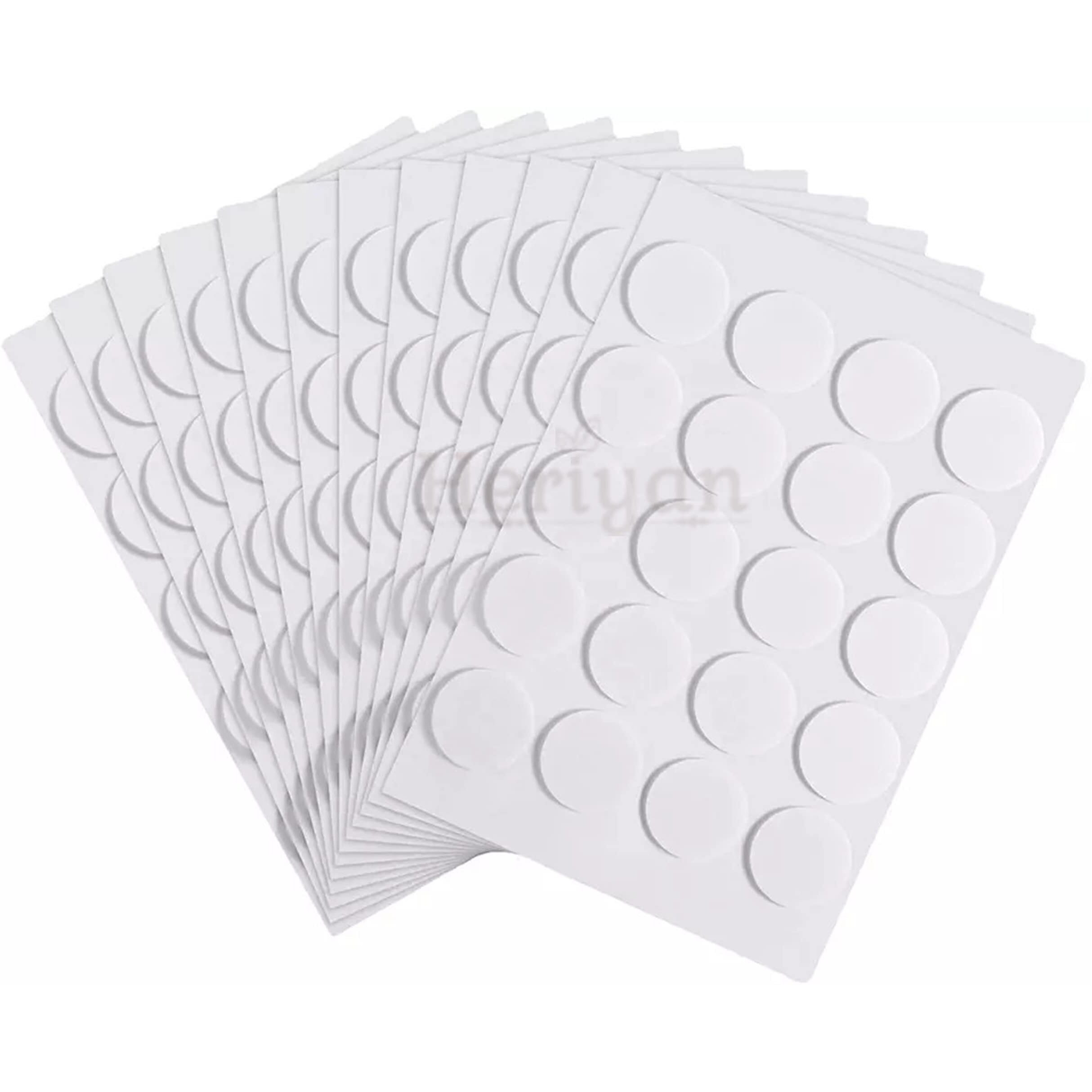Heriyan Candle Wick Stickers 20mm Double-Sided Heat Resistance Stickers Hot Wax, Wick Stickers for Candle Making (100)