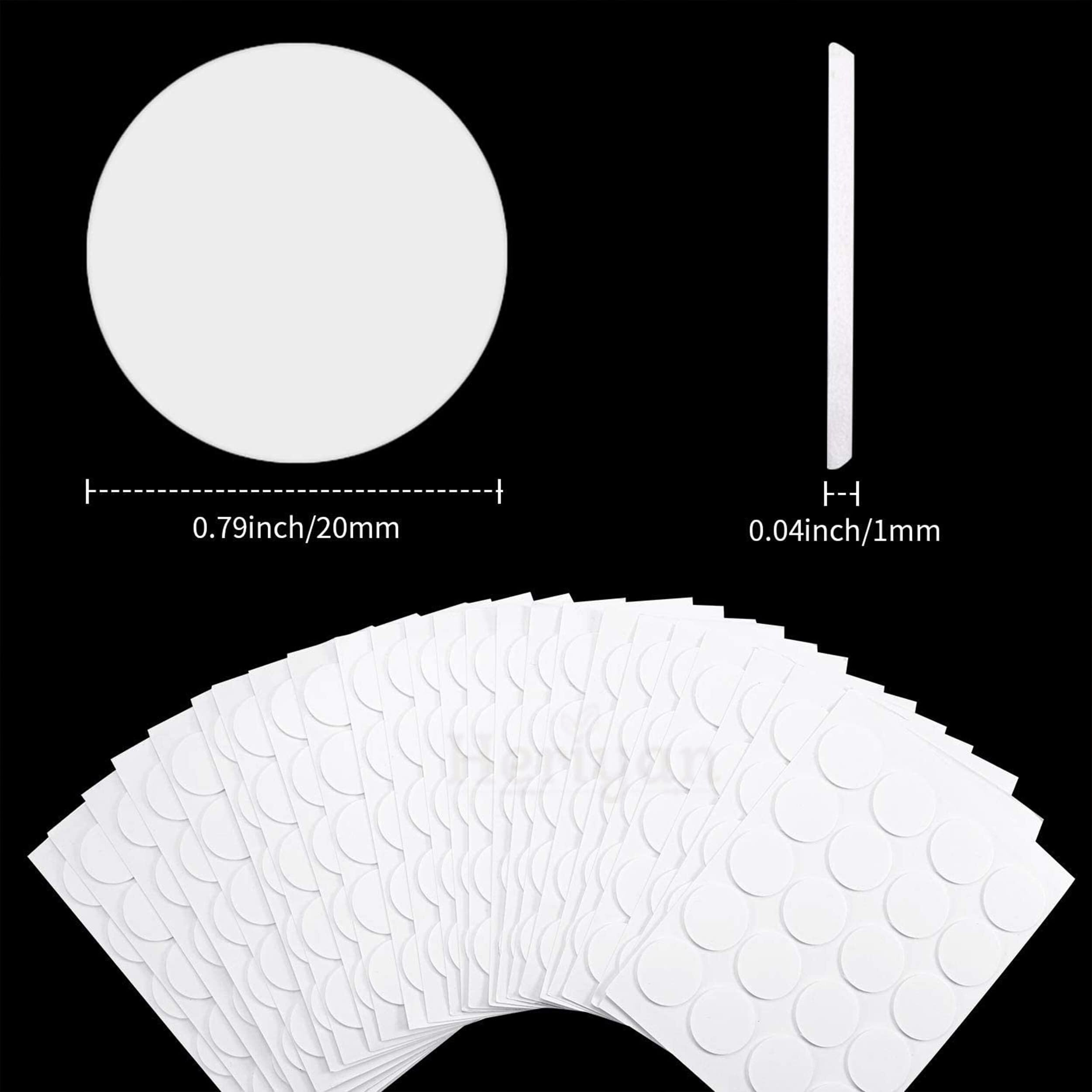 Heriyan Candle Wick Stickers 20mm Double-Sided Heat Resistance Stickers Hot Wax, Wick Stickers for Candle Making (400)