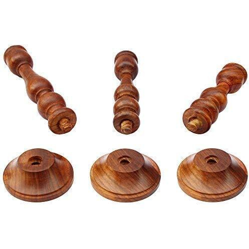 ITOS365 Handmade Wooden Candle Holder Stand for Home Dcor Decorative Tealight Gifts Item, Set of 3