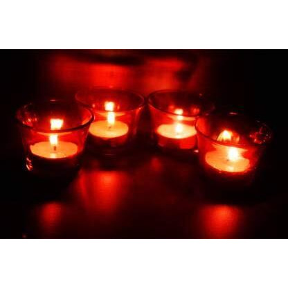 UHD Glass Votive Tealight Candle Holder for Home Decor, Diwali Decorations for Home, Corporate Gifts for Office (Set of 6) (A-Red)