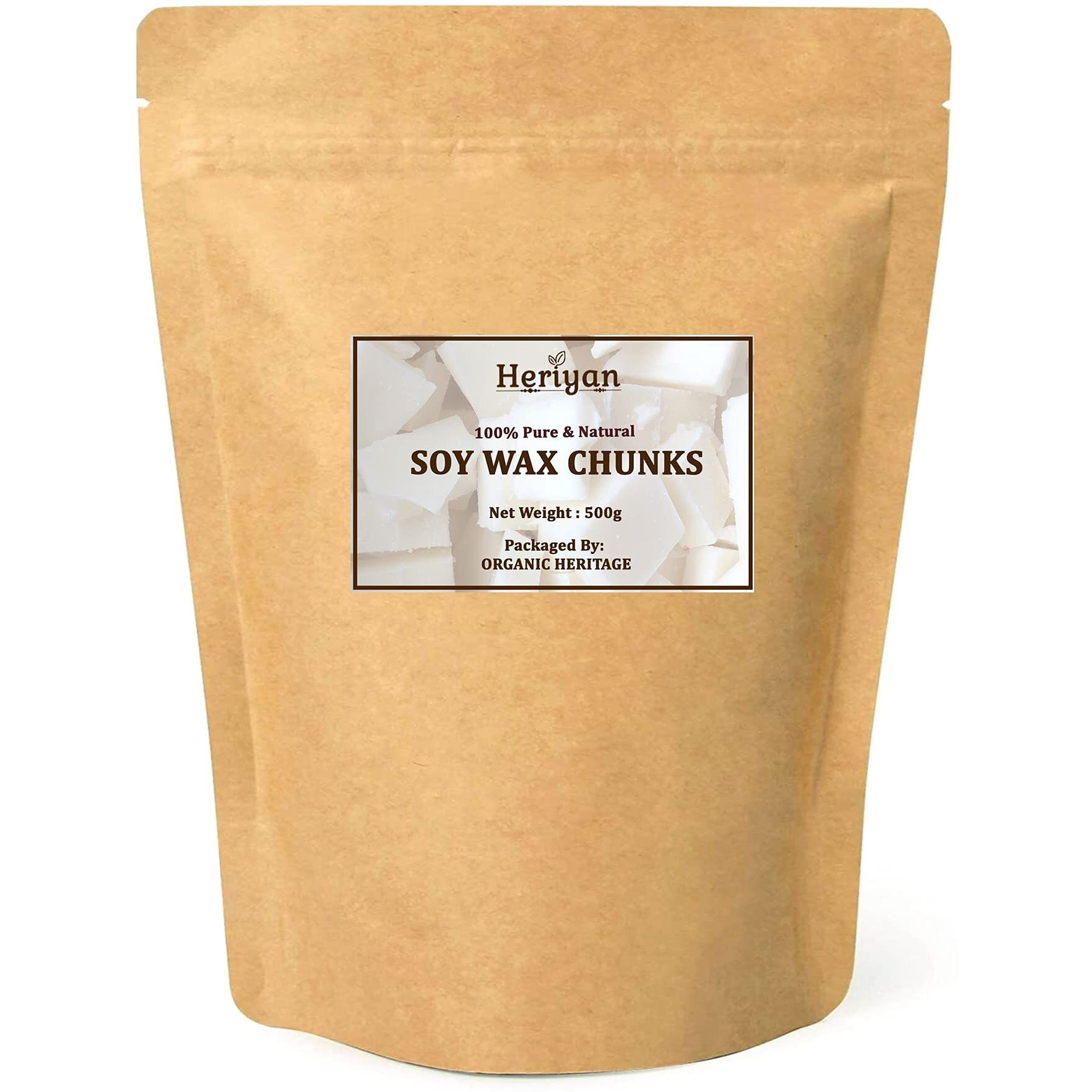 Heriyan Soy Wax for Candle Making SOYA Wax 100% Pure and Natural Candle Wax (250.00, Soy Wax Chunks)