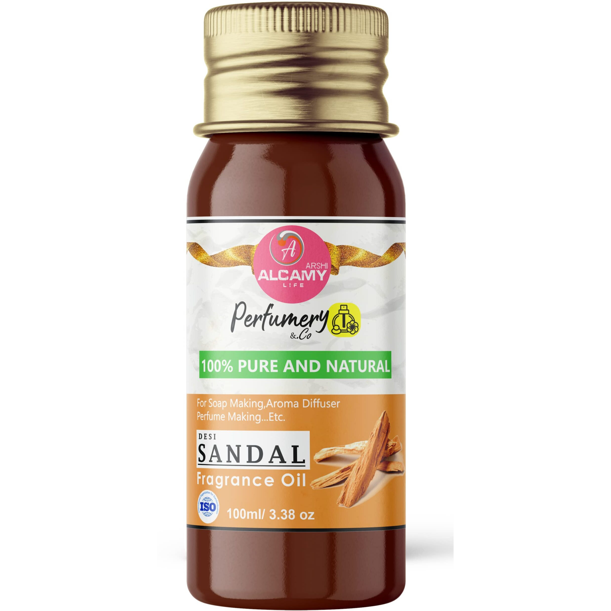 AAAL Pure & Natural Sandal Fragrance Oil 100ML for Soap Making, Candle Making, Aroma Diffuser, Vaporizer...etc (DESI SANDAL)