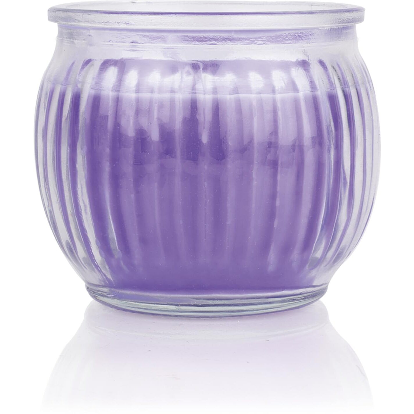 Iris Homefragrances Ribbed Jar candle- 110g - Fragrance Mango Sorbet(Set of 2) (Lavender) ,Wax