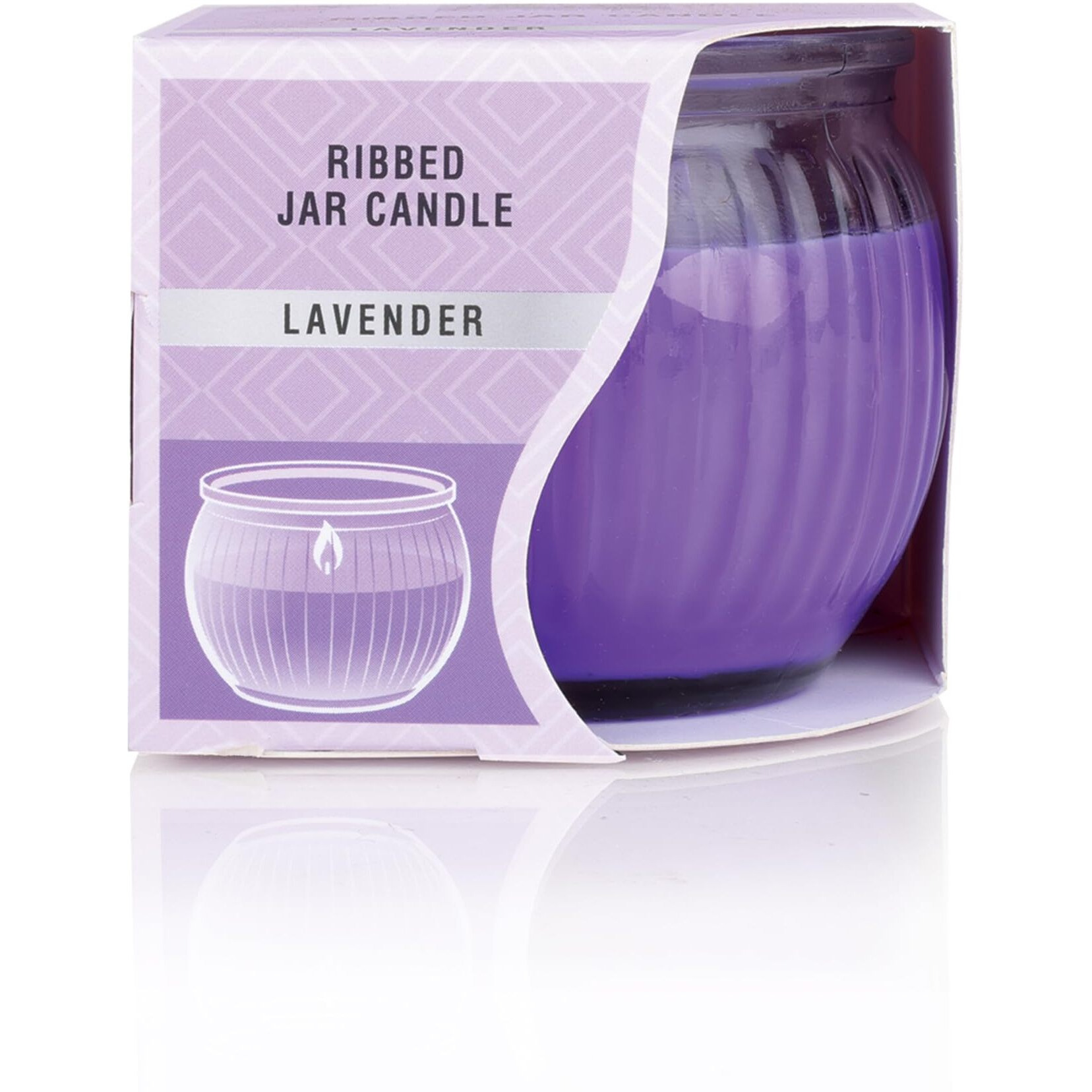 Iris Homefragrances Ribbed Jar candle- 110g - Fragrance Mango Sorbet(Set of 2) (Lavender) ,Wax